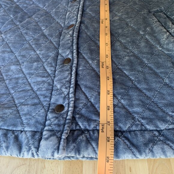 Jane & Delancey Womens Quilted Jacket Chore Coat Barn Plus Size 1X ? Or 2X Blue - Picture 12 of 12